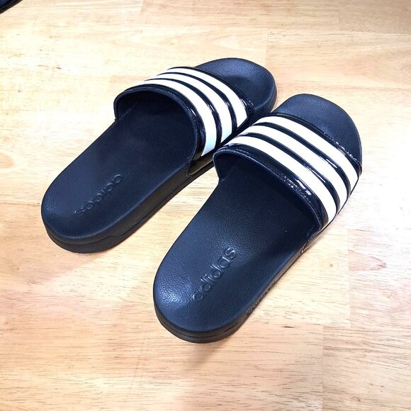 Black Adidas Cloudfoam Slides - Sz 8 (US) - Picture 7 of 8
